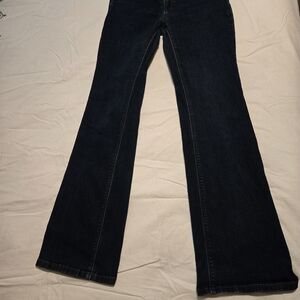 White House Black Market Dark Indigo Skinny Flare Jeans